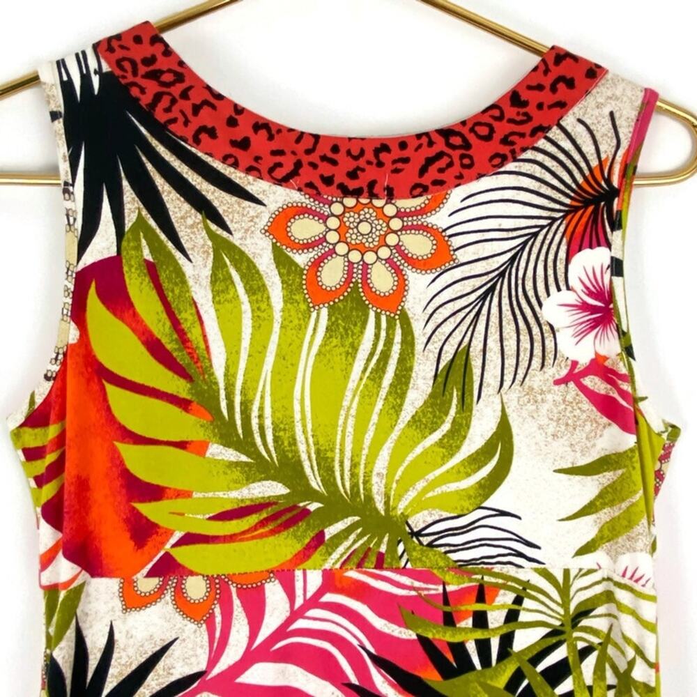 Joyous & Free Tropical Floral Print Sleeveless‎ Mini Dress Women's Size S - Picture 5 of 8